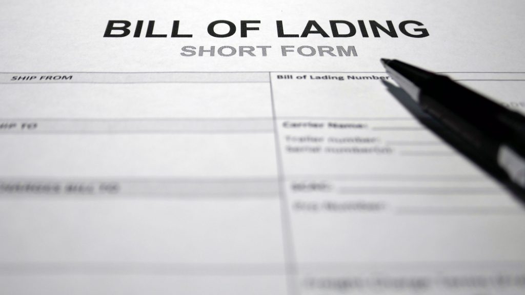 Types Of Bill Of Lading
